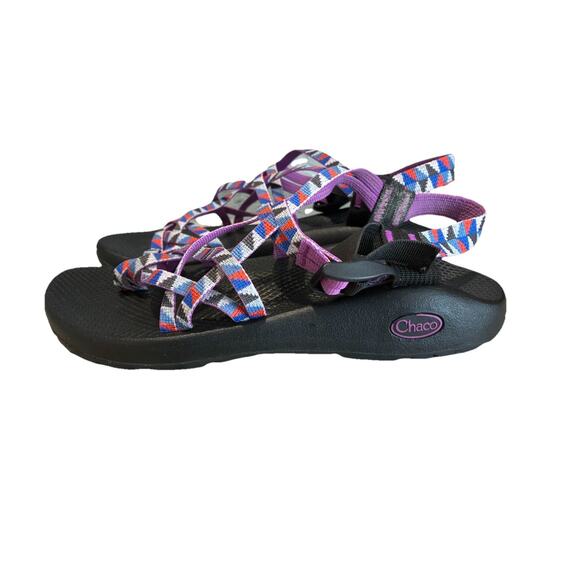 Chaco Sandals Womens ZX/2 Sporty Toe Loop Slingback Flats Multicolor Size 10 - Picture 1 of 6